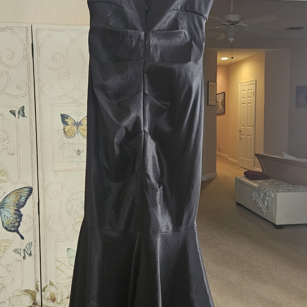 Xscape Black Lace Sleeve Maxi Dress - Picture 3 of 5